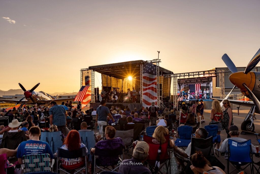 Live music on the flight line at Rocky Mountain Metropolitan Airport